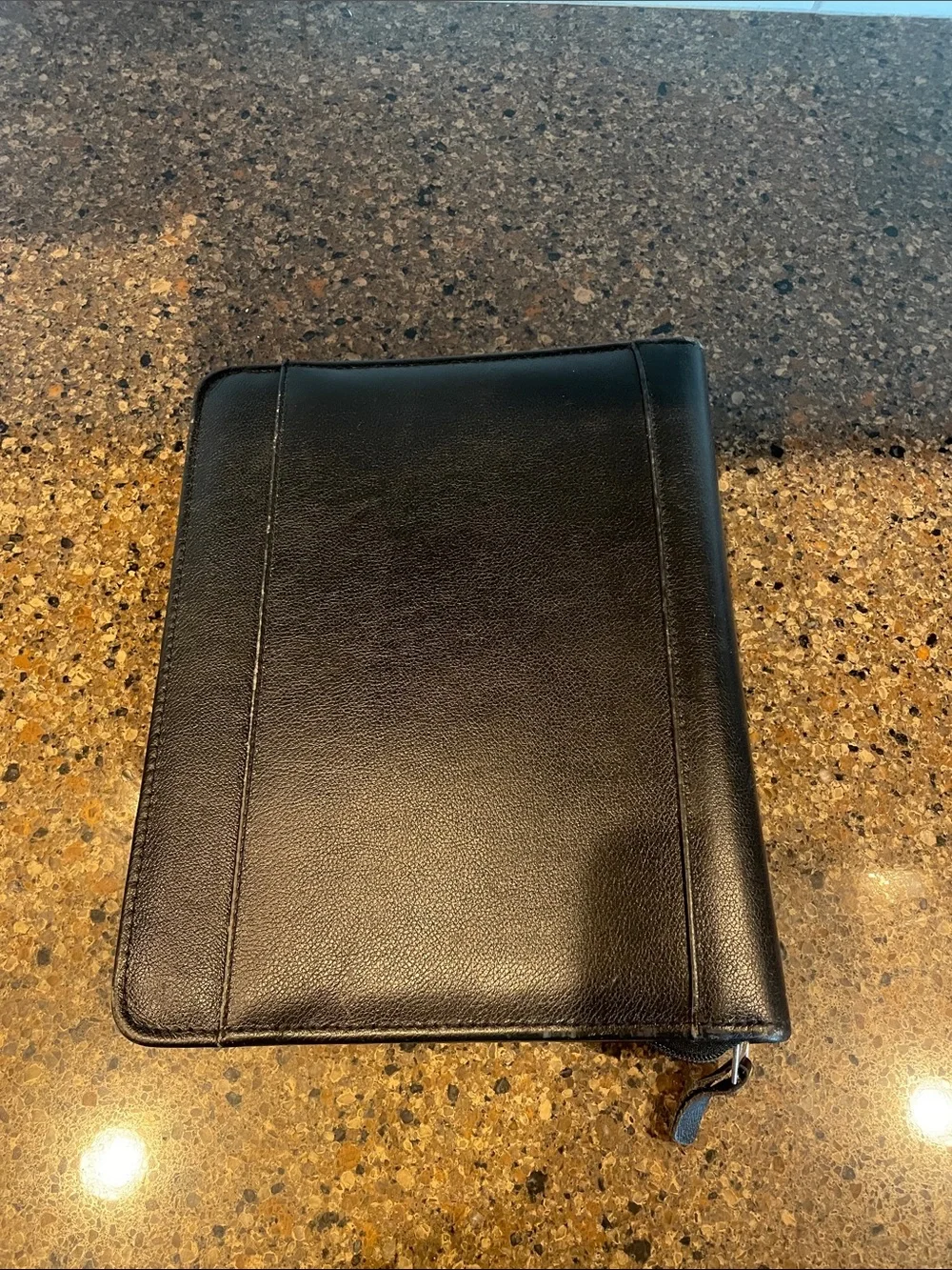 Vintage Franklin Quest 7 Ring Black Leather Planner